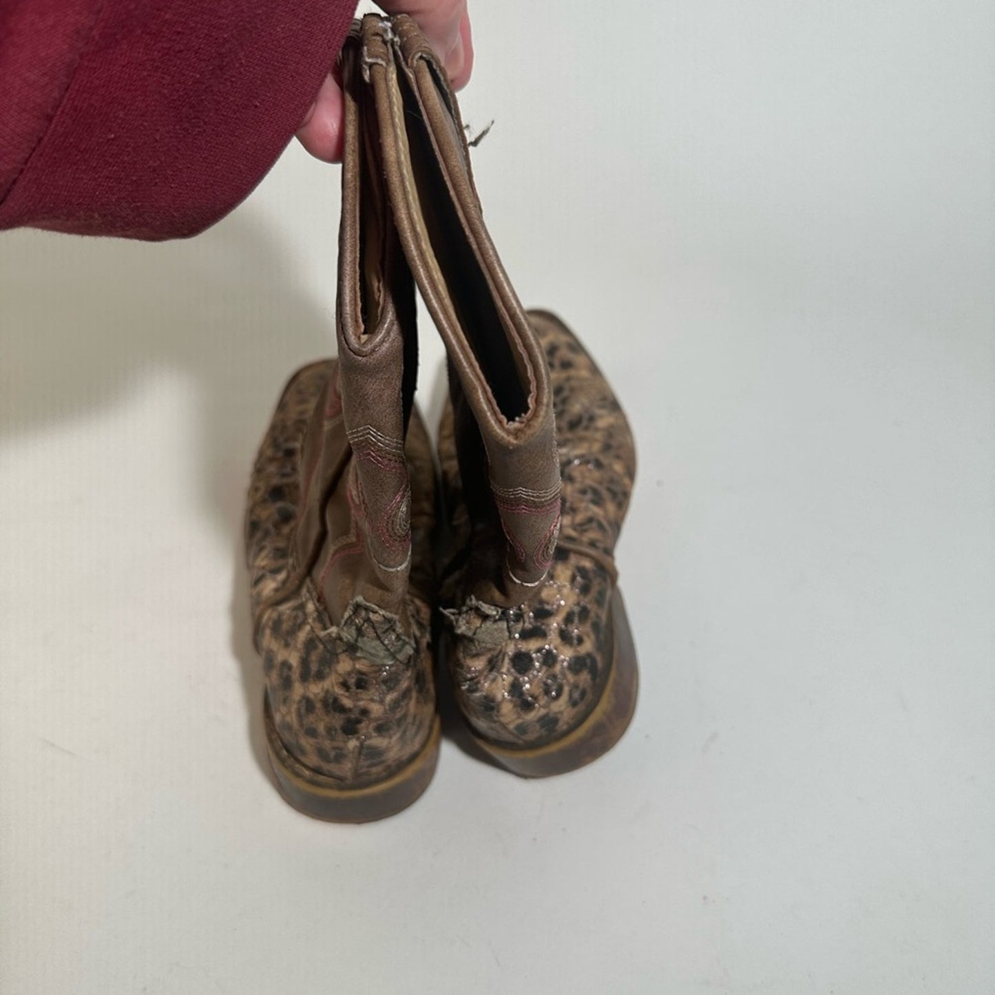 Roper Girls Glitter Leopard Western Boots