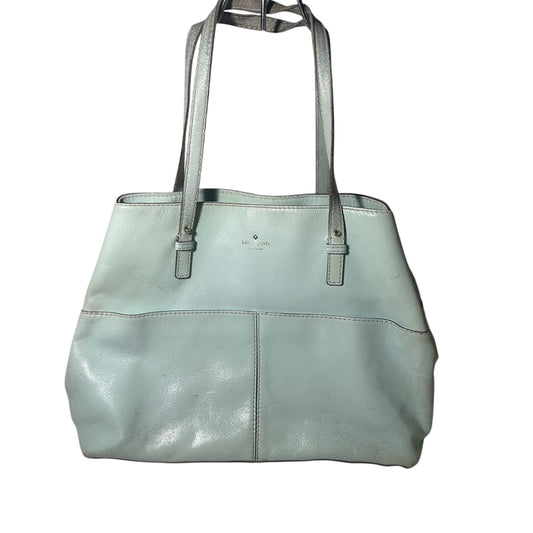 Kate Spade Green Leather Tote with Structured Design