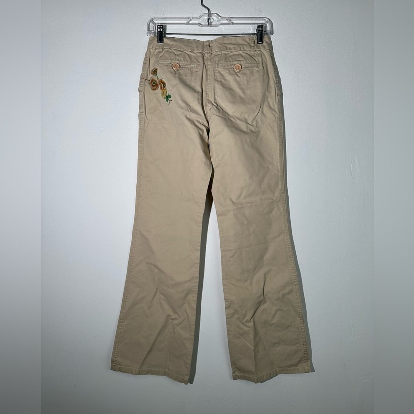 Daisy Fuentes Flared Embroidered Pants