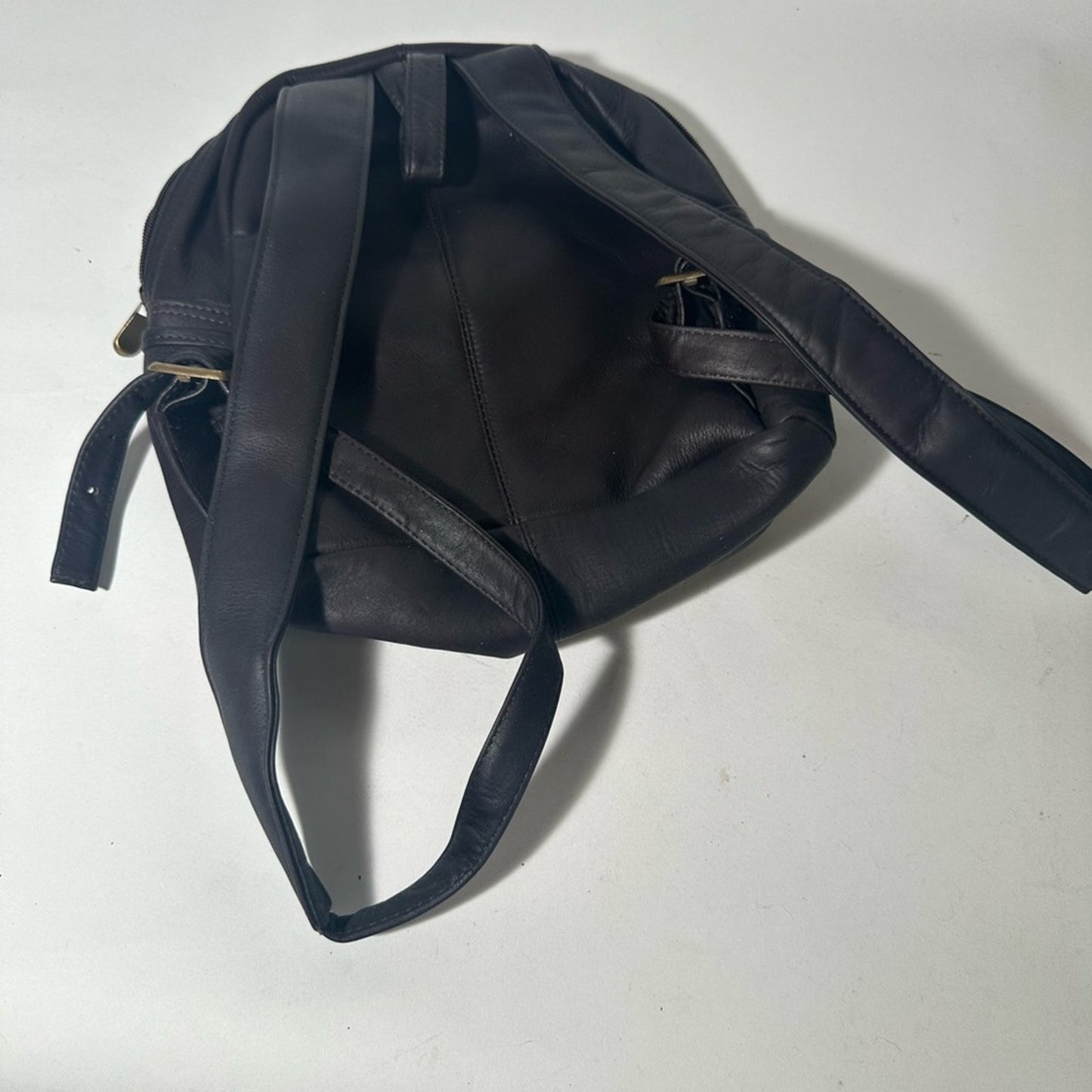 Black Structured Backpack with Durable Fabric