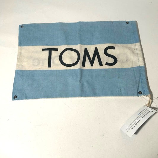 Toms Blue and White Fabric Banner Dust Bag