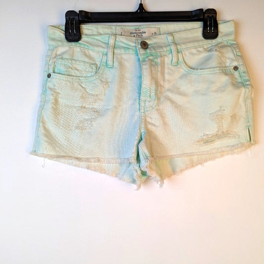 Abercrombie & Fitch Distressed Mint Shorts - 2