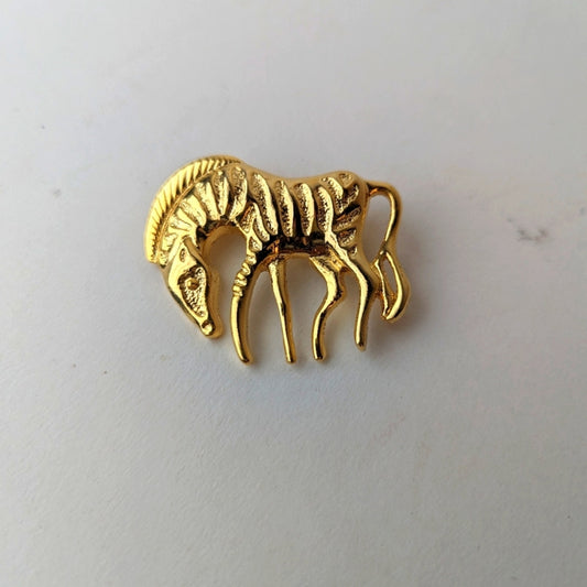 Vintage Gold Zebra Pin