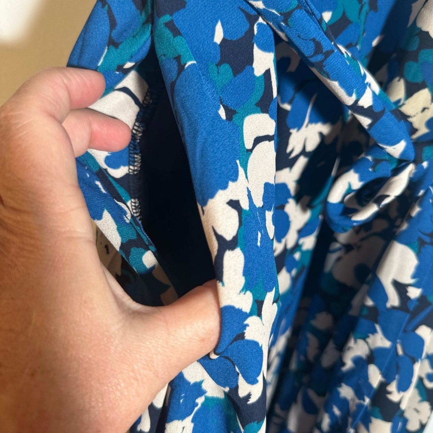 Banana Republic Floral Blue Sleeveless Dress