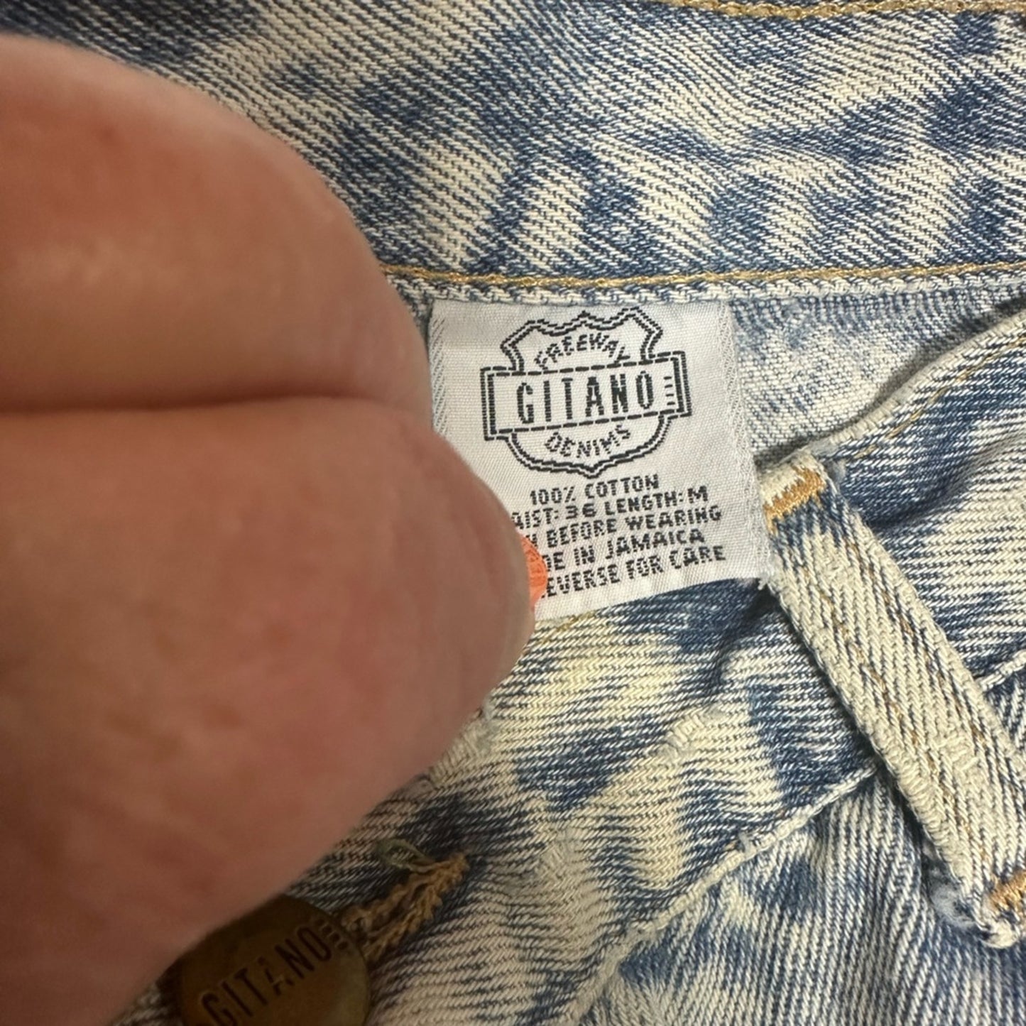 Vintage Gitano Classic Acid Washed Straight Jeans