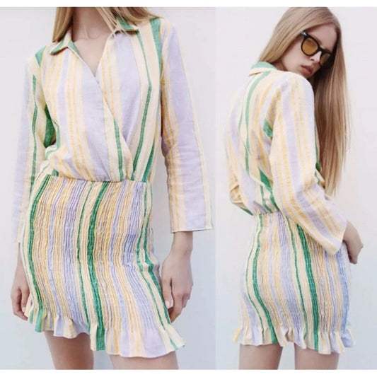 Zara Striped Multicolor Dress