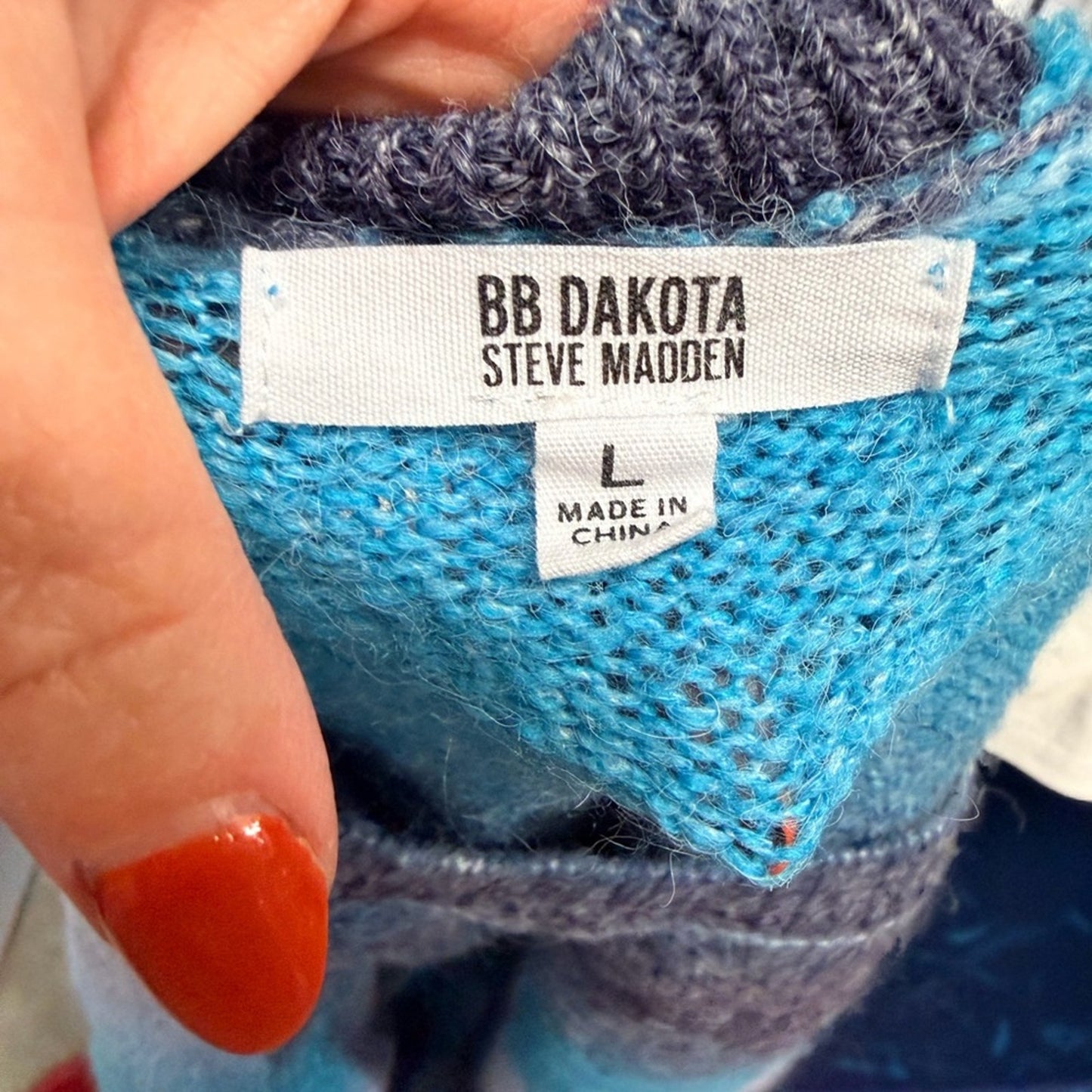 BB Dakota x Steve Madden Gradient Blue and Purple Women's Sweater