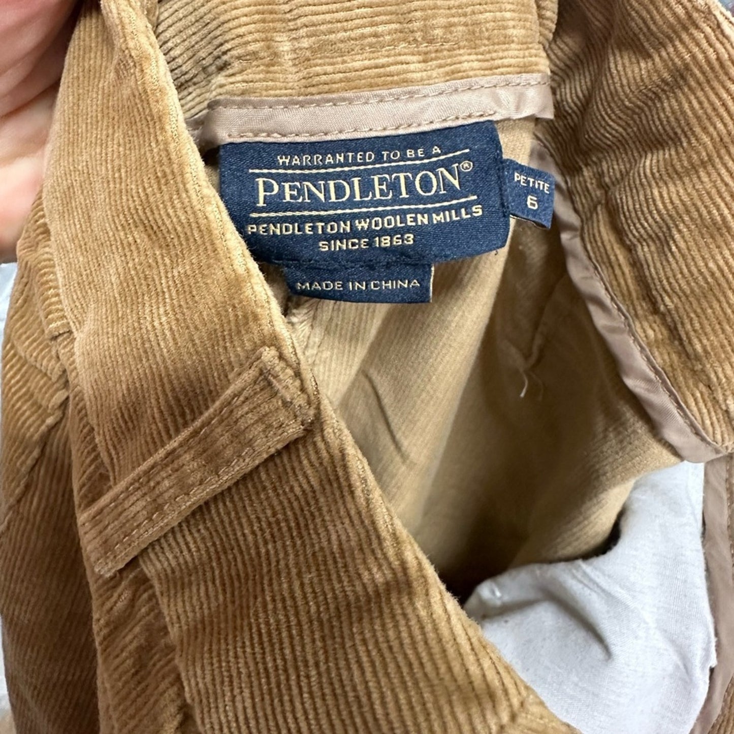 Pendleton Brown Corduroy Straight Leg Pants