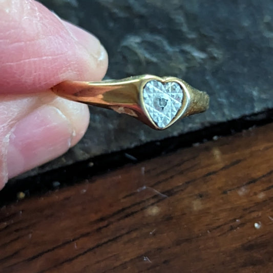 Gold Heart Ring - 6