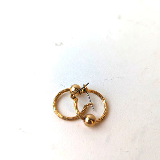 Faux Gold Hoop Earrings