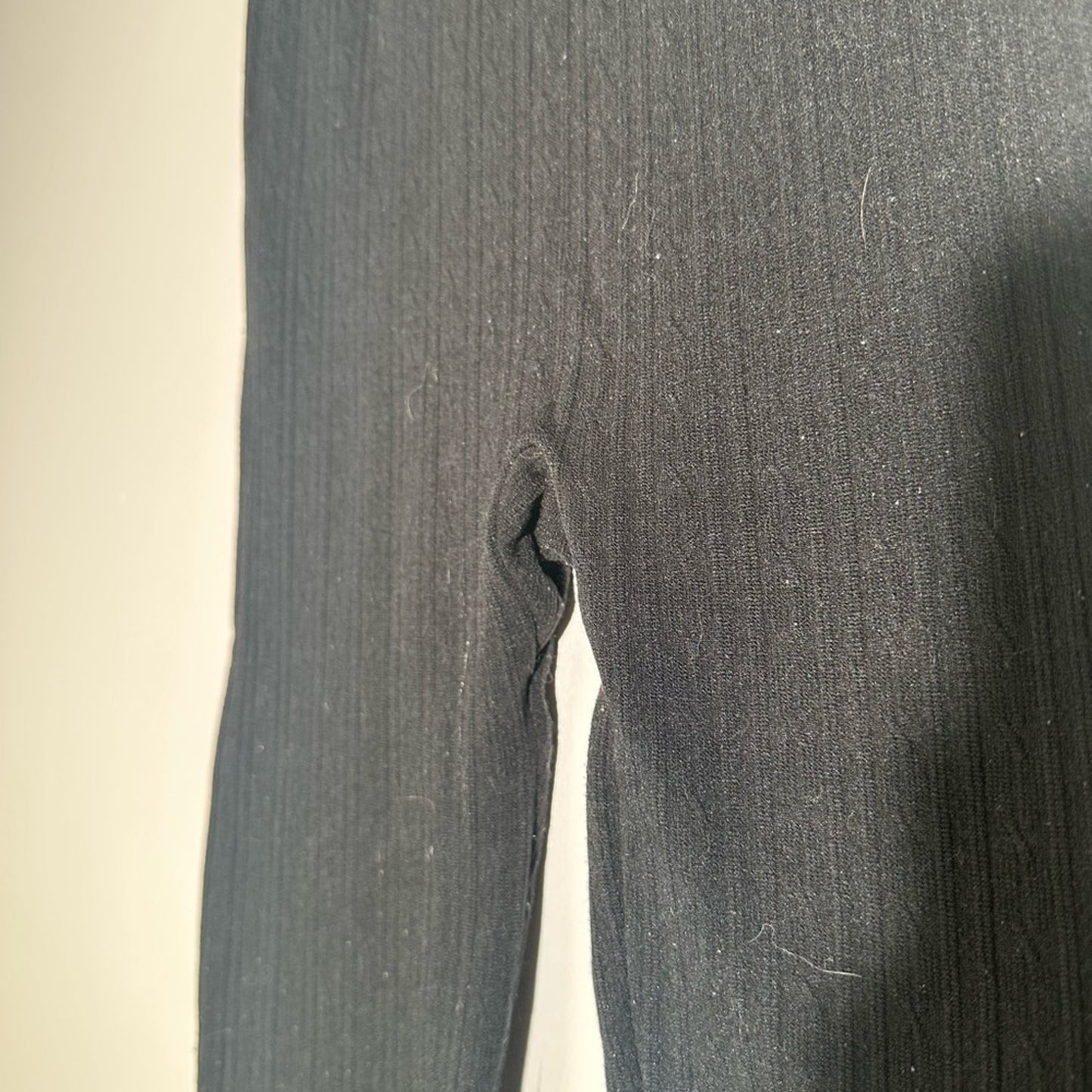 Faded Glory Black Ankle-Length Leggings with Smooth Fit