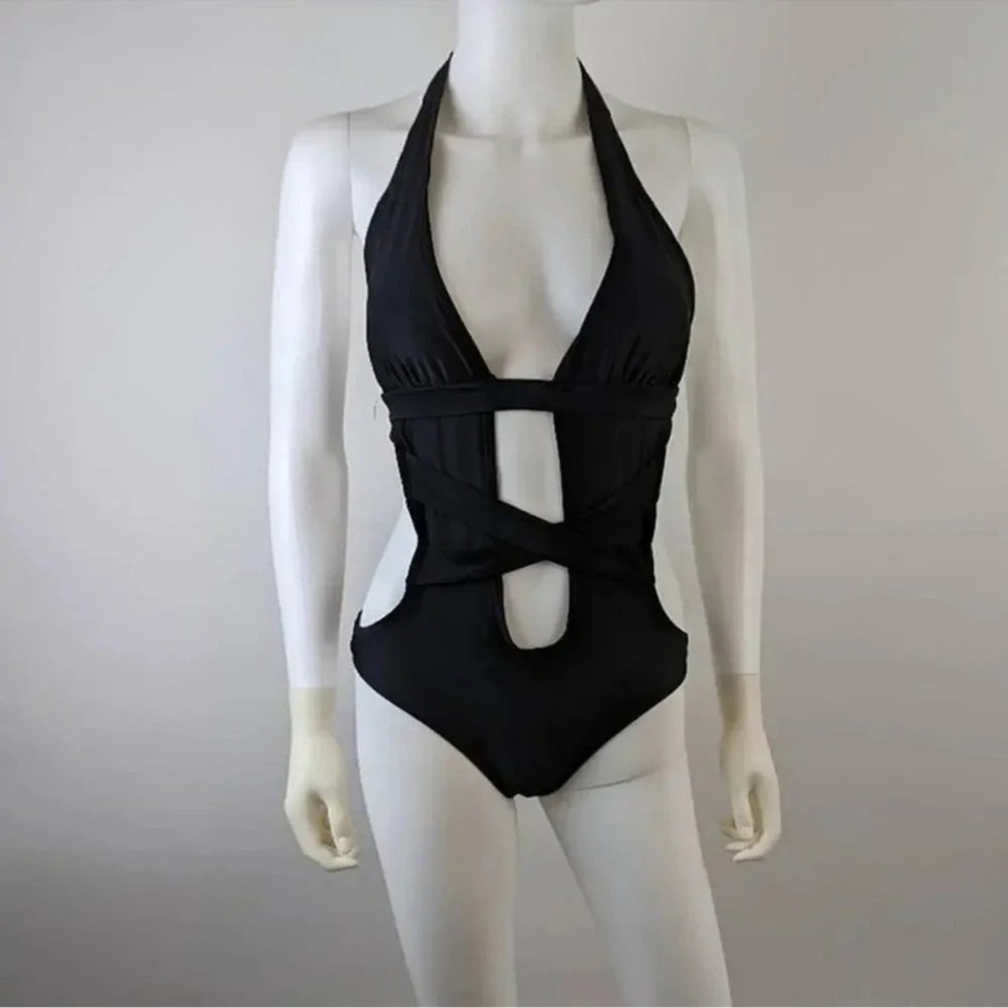 Wet Seal Black Swimsuit with Cutout Design