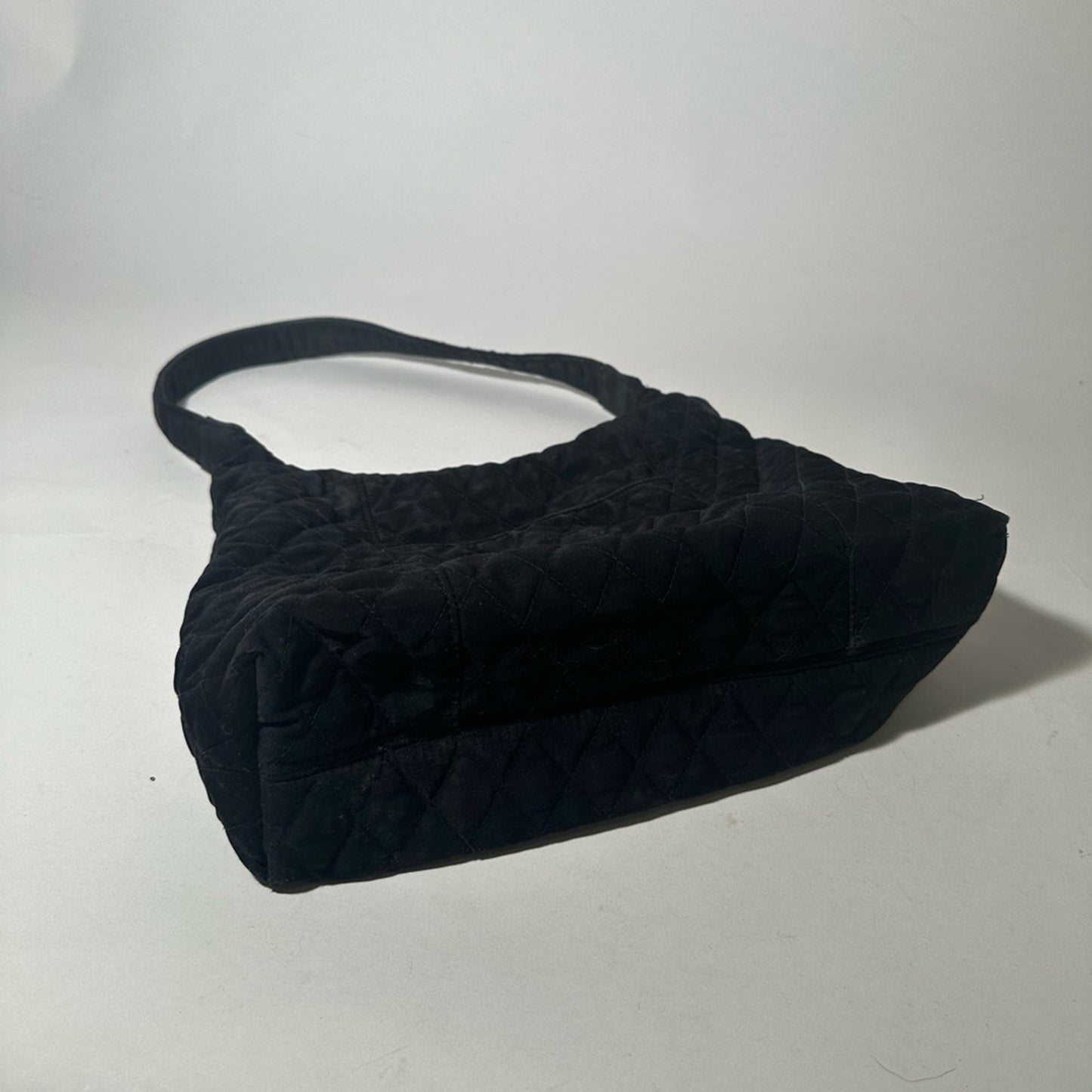 Vera Bradley Textured Black Crescent Shoulder Bag