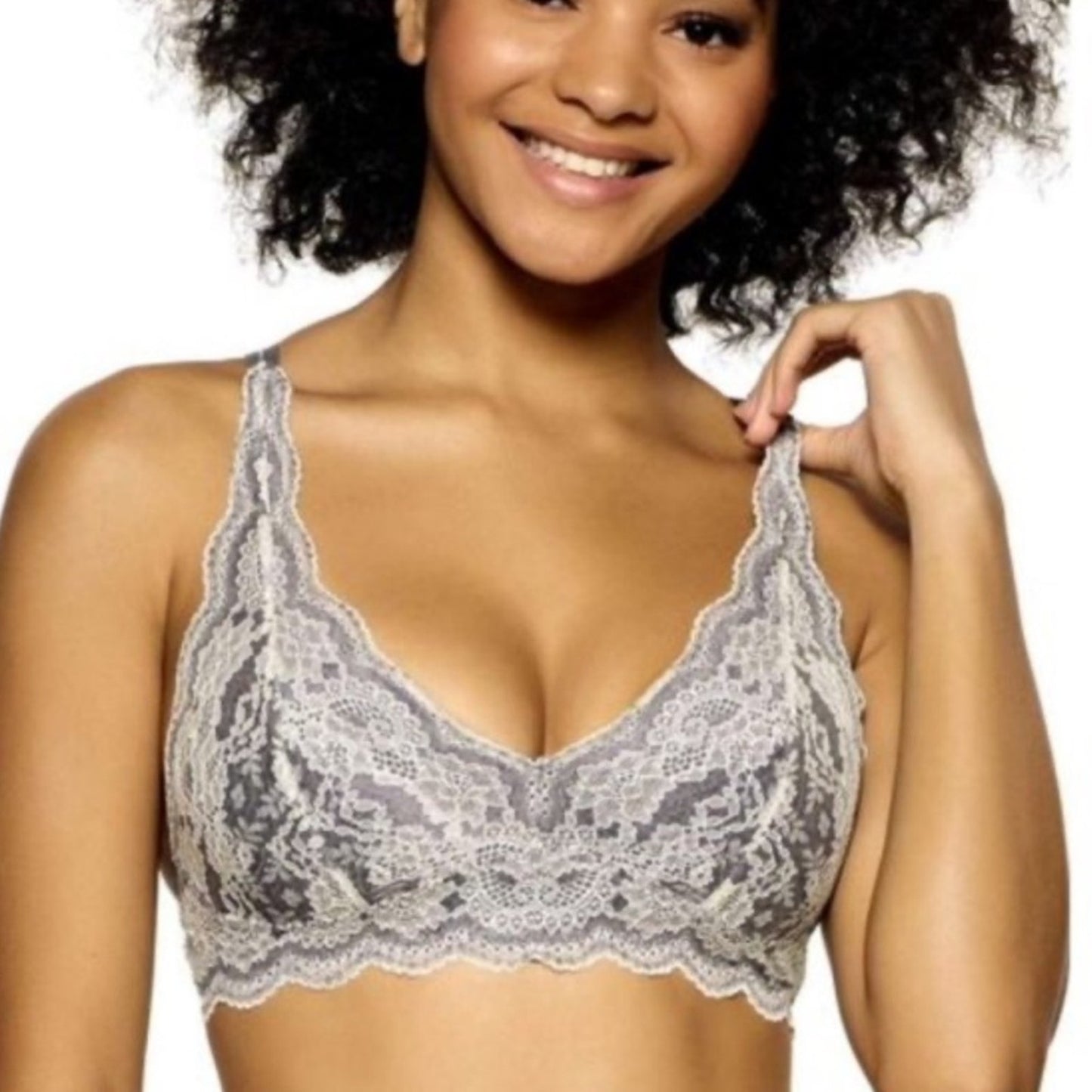 Felina Elegant Lace Bralette - Gray