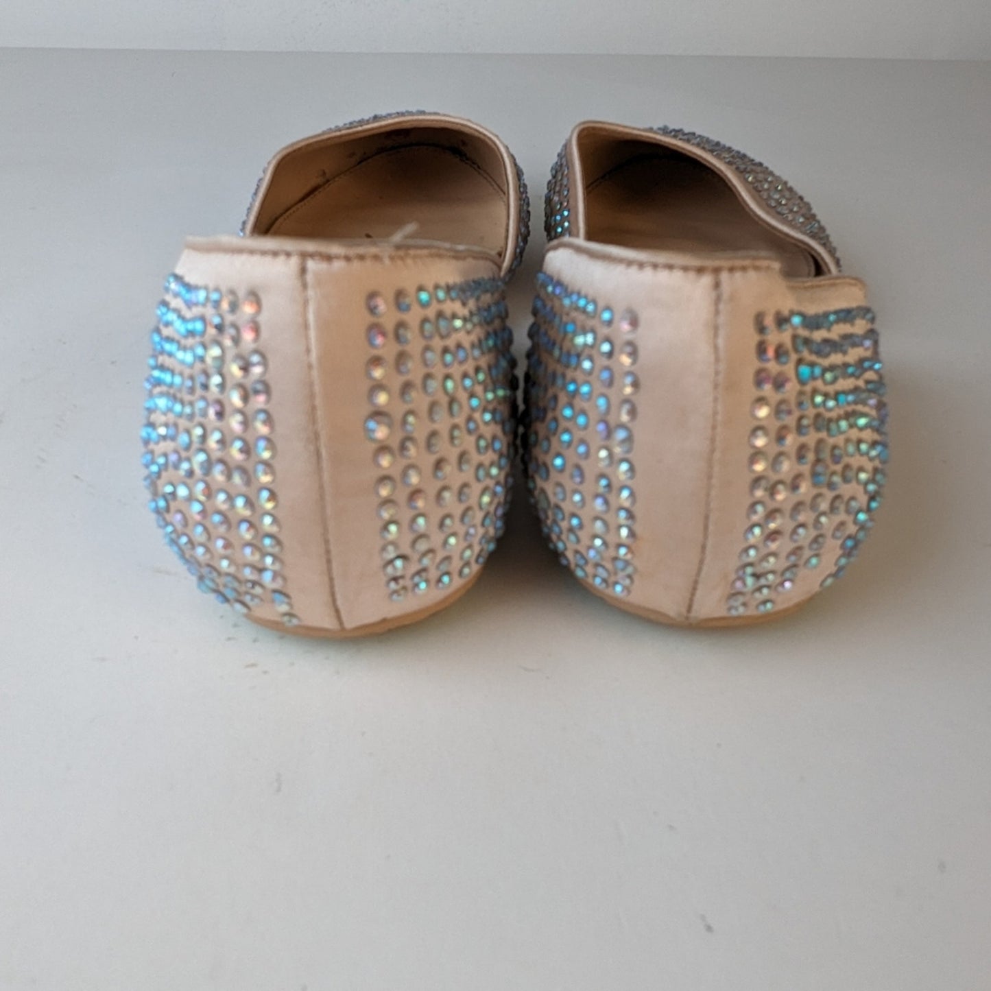Betsey Johnson Jane Satin Rhinestone Flats / 9