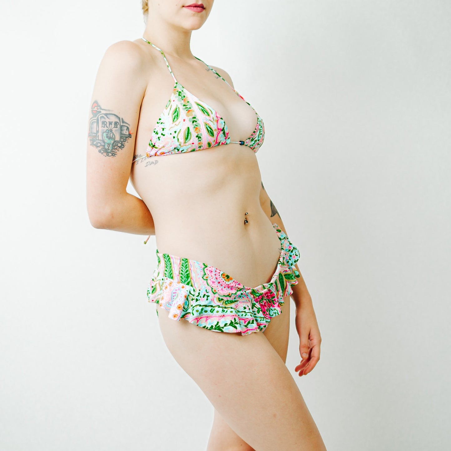 Ralph Lauren Paisley Ruffled Bikini - Small