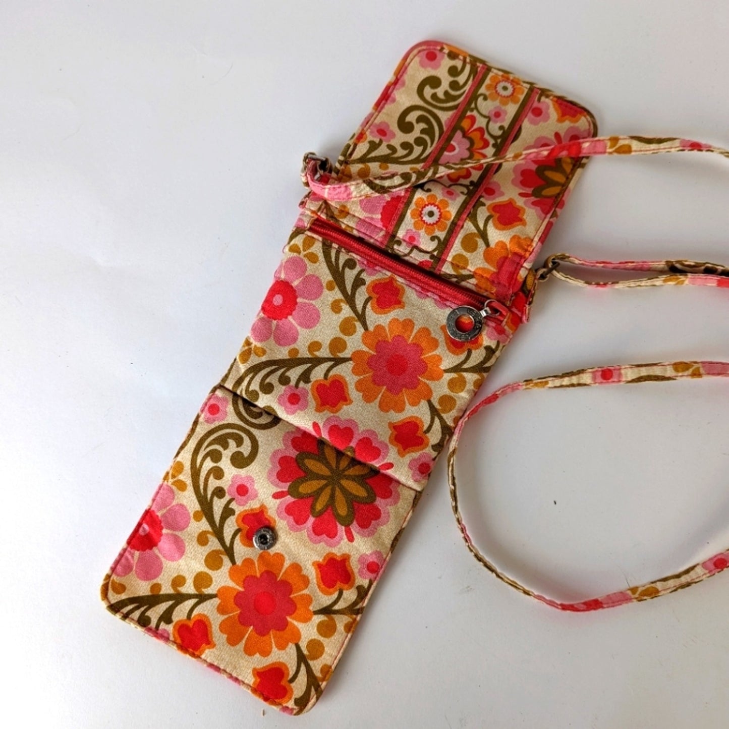 Vera Bradley Crossbody Trifold Bag/ Wallet