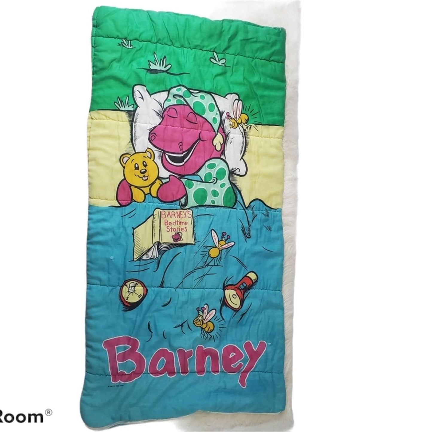 Barney Bedtime Stories Sleeping Bag 1992 Vintage