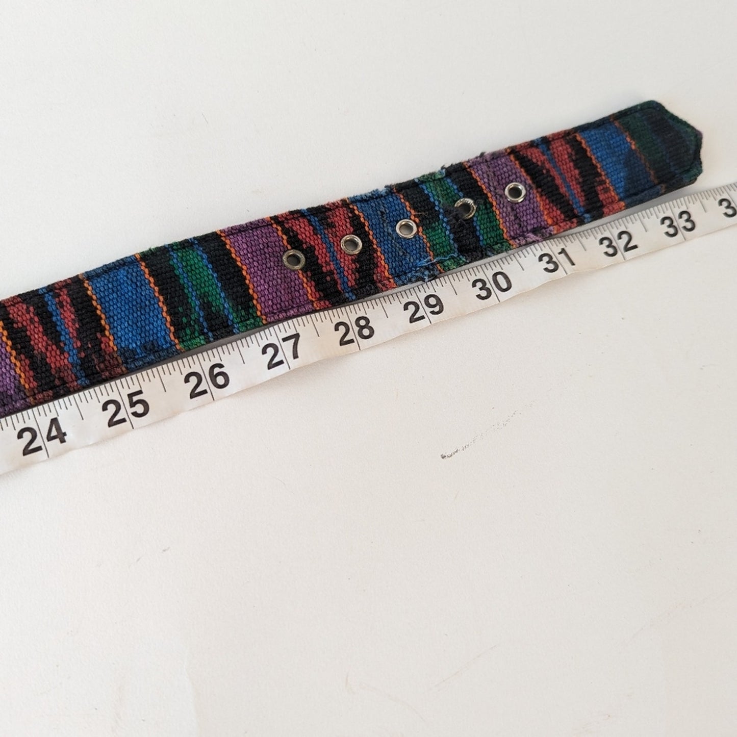 Vintage Tapestry Canvas Belt / 28"