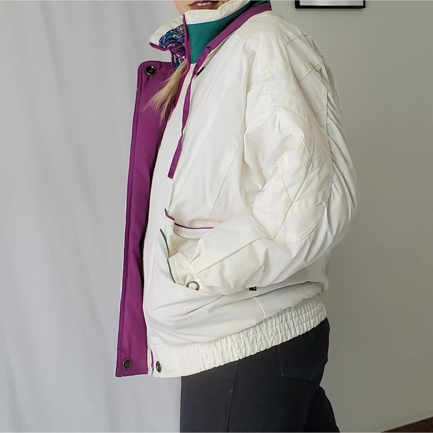 Vintage 80s - 90s Izzy Color Block Ski Jacket Coat
