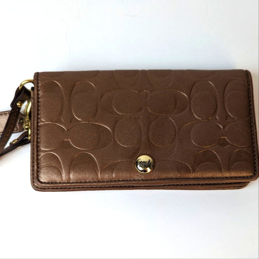 Vintage Coach Copper Toned Wallet