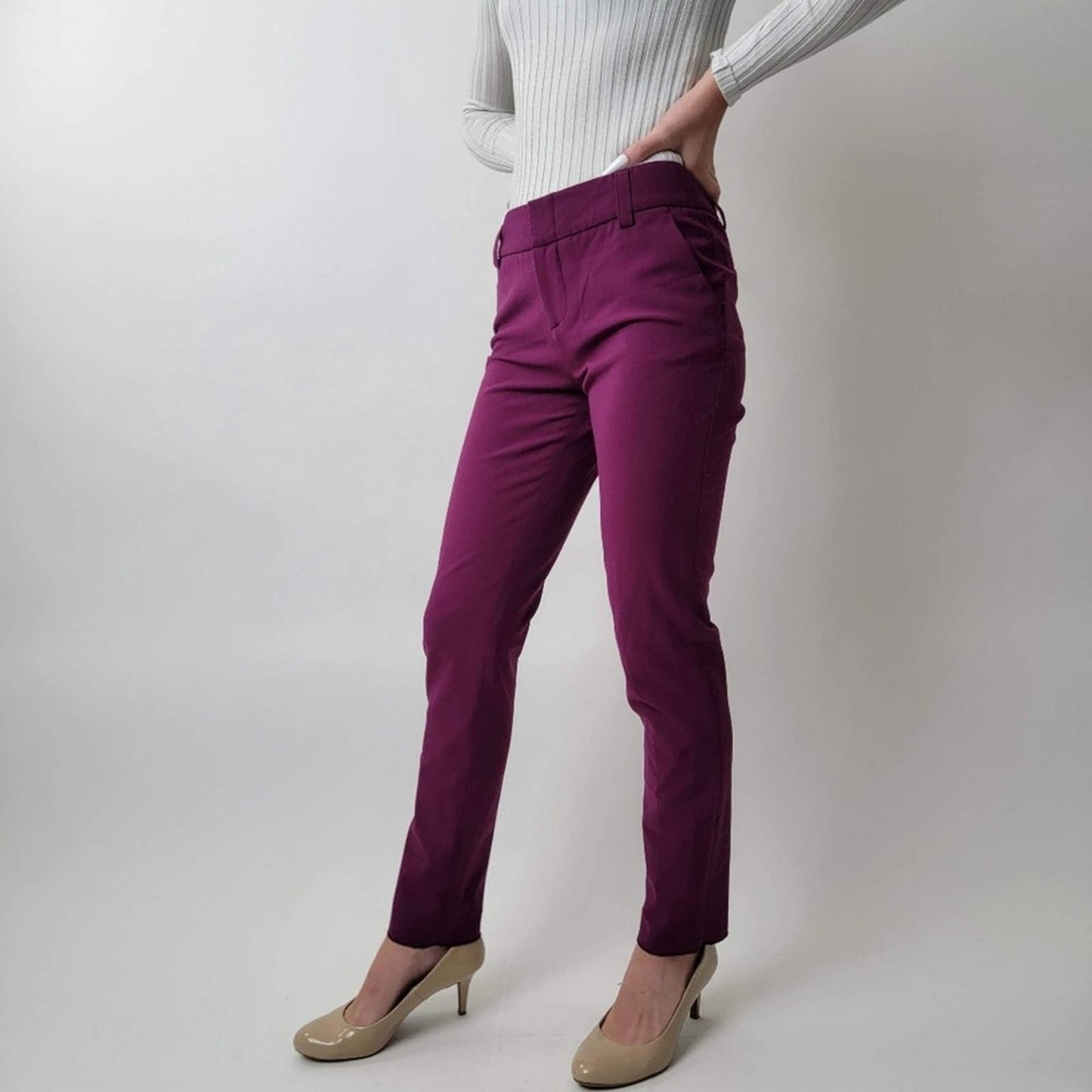 Alice + Olivia Burgundy Pants