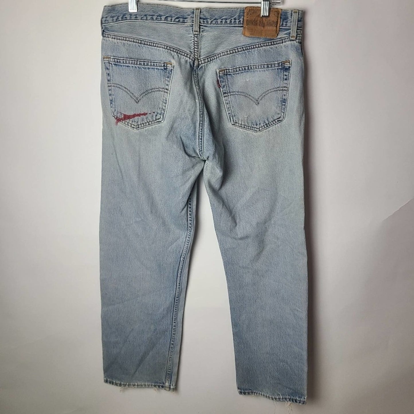 Vintage Distressed 501 Button Fly Jeans 36×30