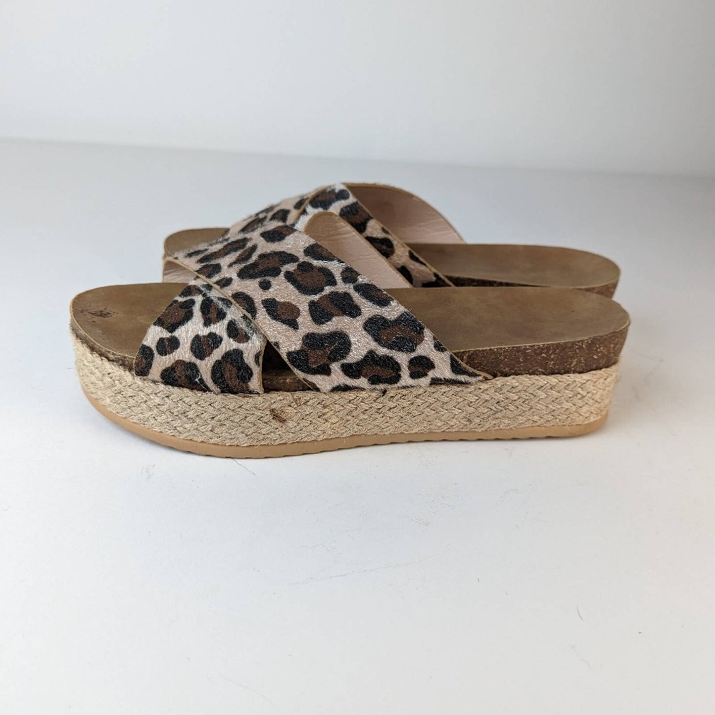 Women's Platform Leopard Print Espadrilles - 41