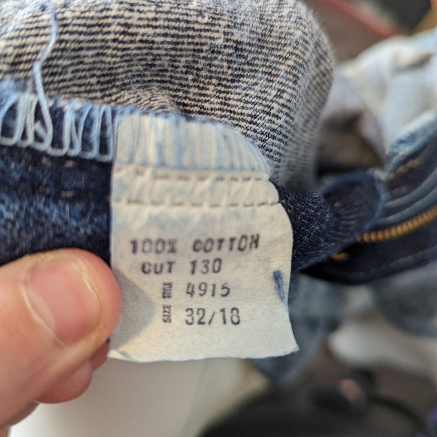 Vintage 90's Acid Washed Straight Leg Jeans 32/18