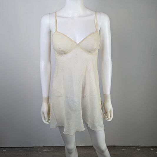 Victoria's Secret White Silky Babydoll - S