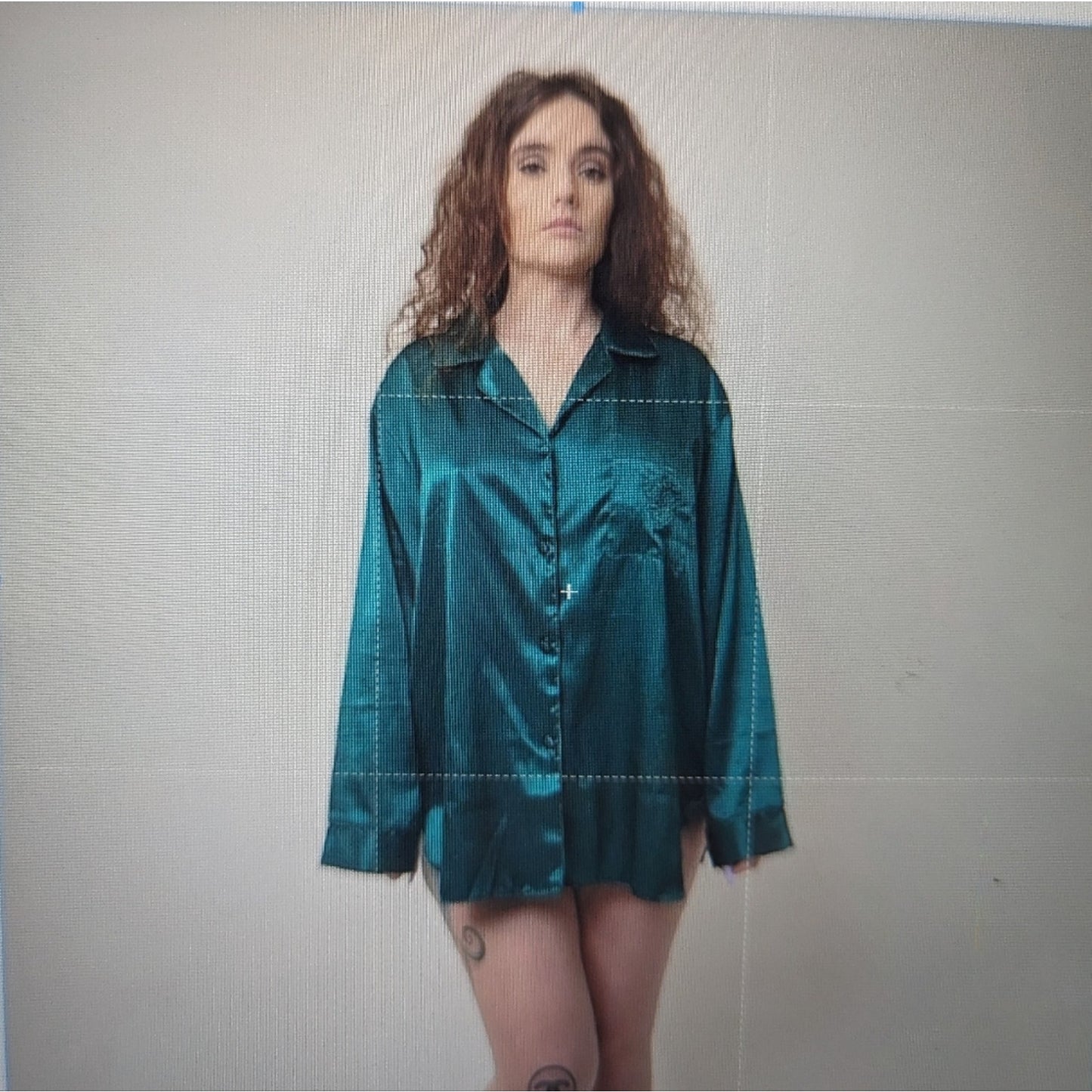 Vintage Victoria's Secret Silky Hunter Green Sleep Shirt - Large