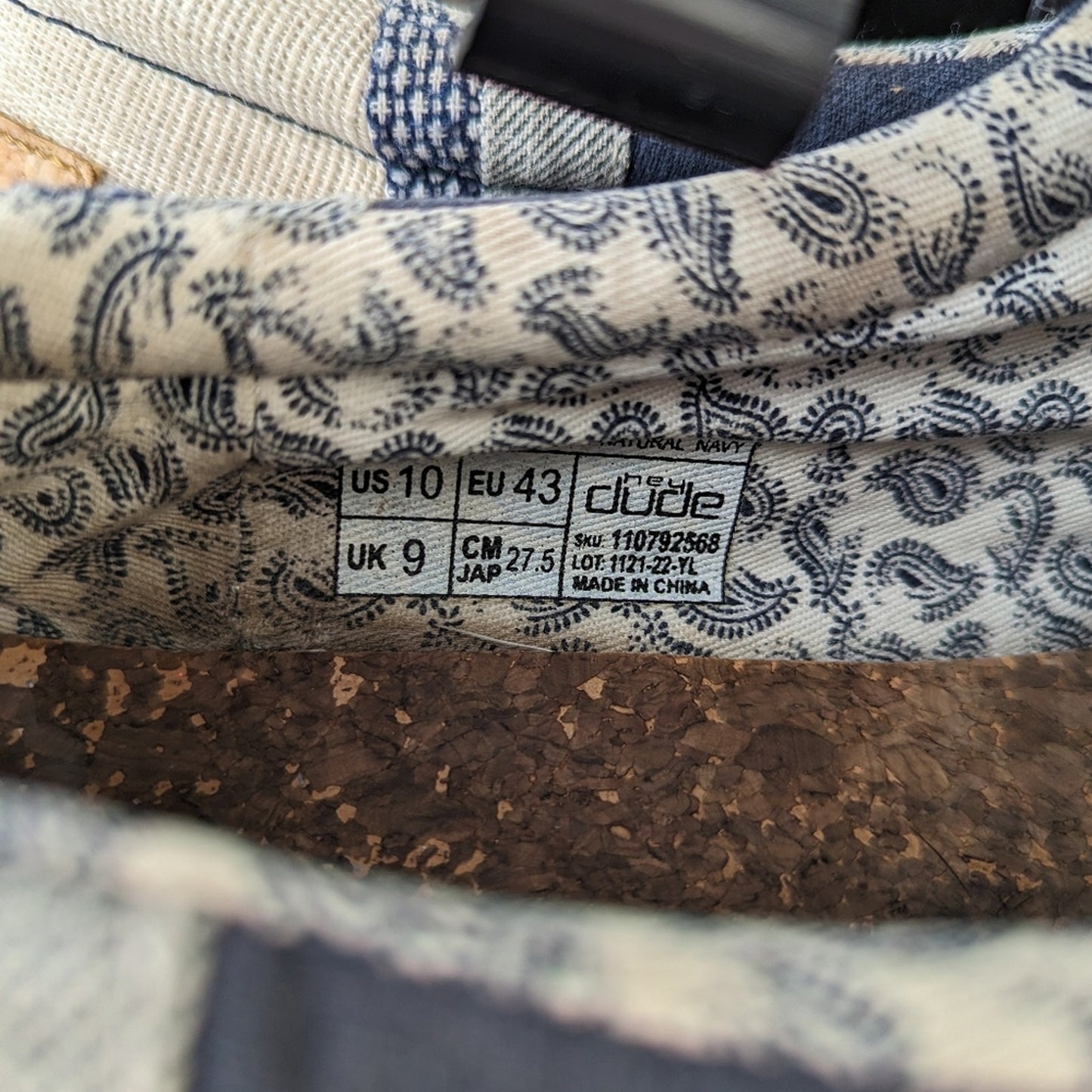 Hey Dude Wally Linen Casual Shoes 10
