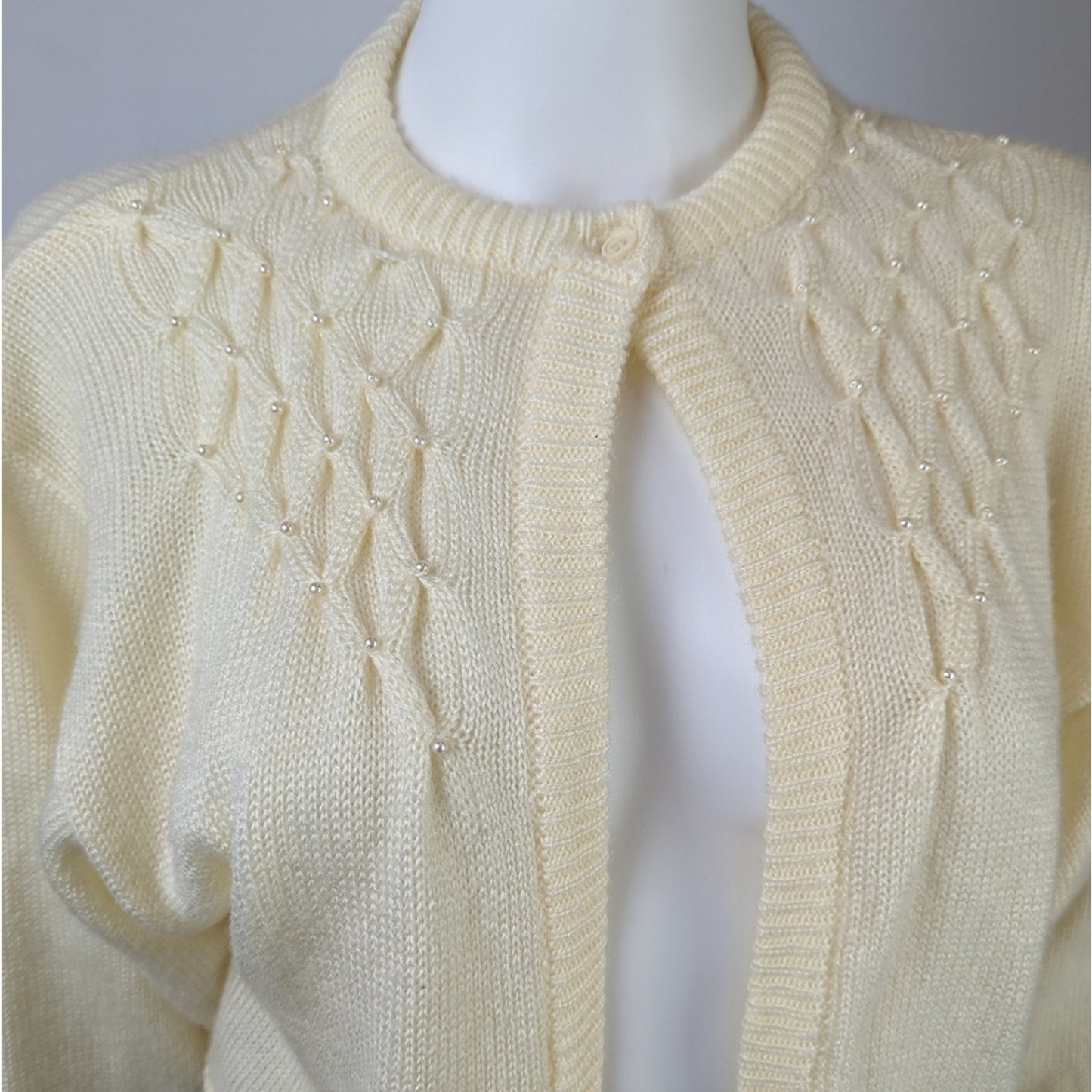 Vintage Cropped Beaded Cardigan M