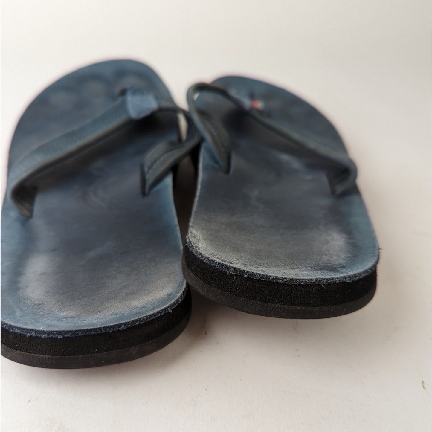 Rainbow Classic Leather Sandals Blue