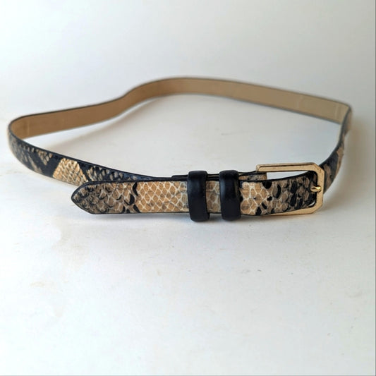 Faux Snake Skin Belt - 32"