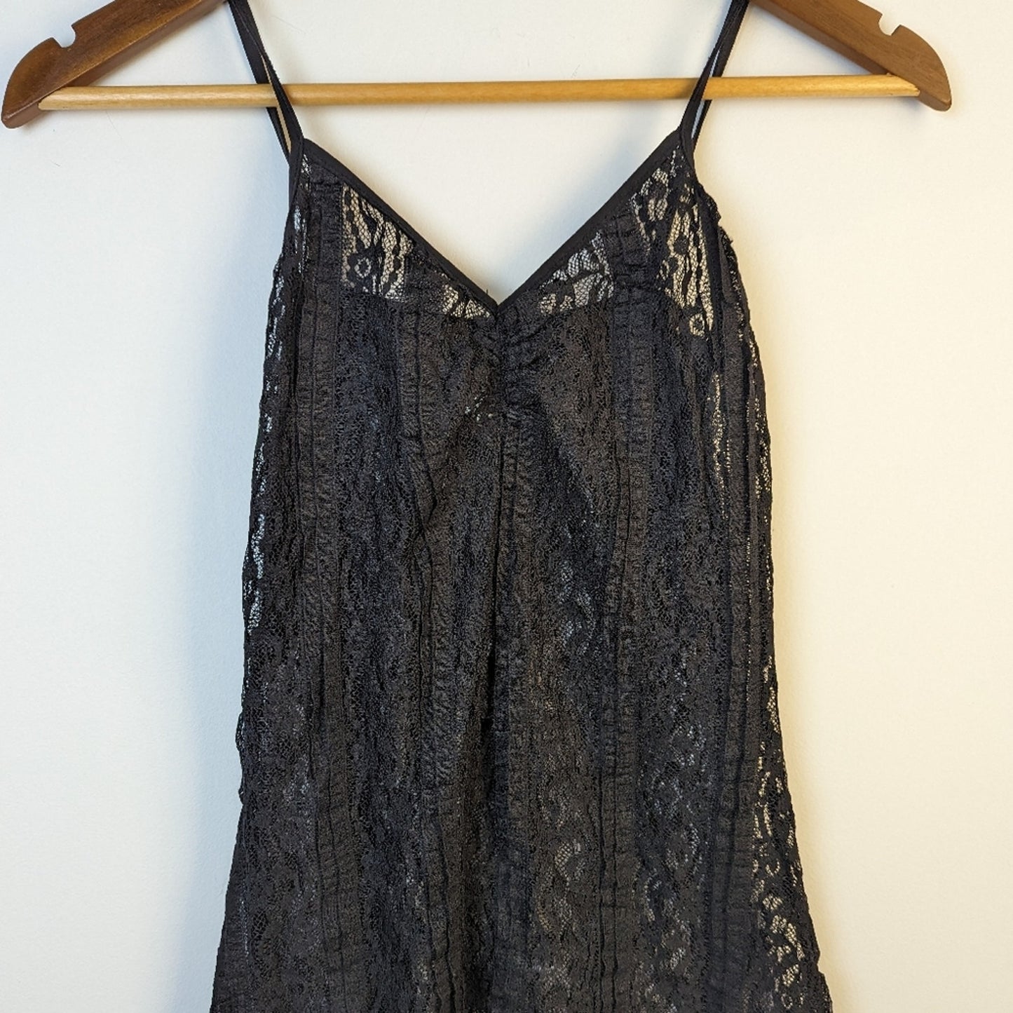 BKE Boutique Sheer Black Lace Nightgown / Medium