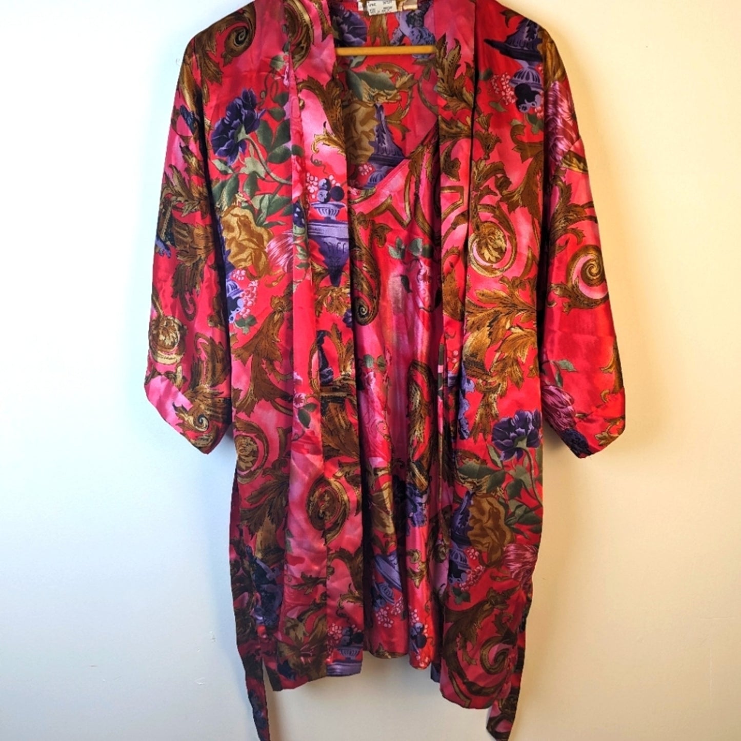 Vintage 80's Silky Lingerie Set - Medium