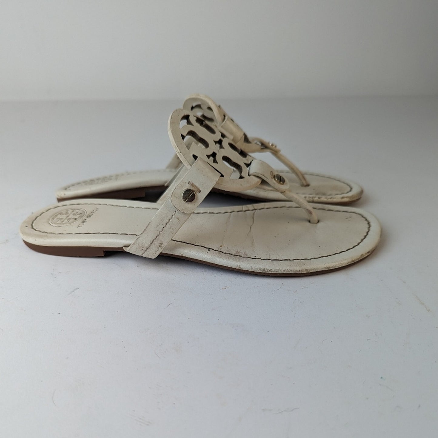 Tory Burch Miller White Sandals - 7.5