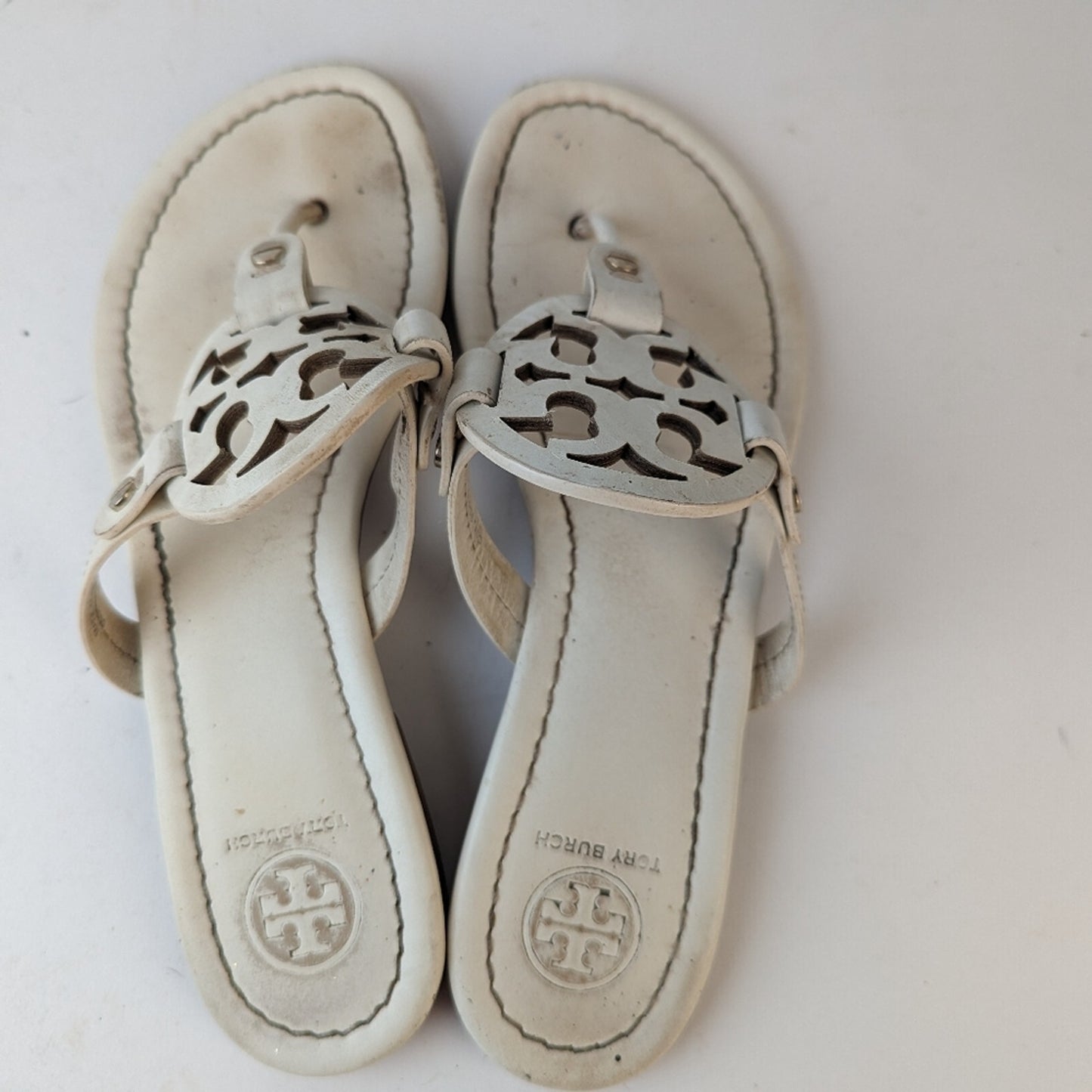 Tory Burch Miller White Sandals - 7.5