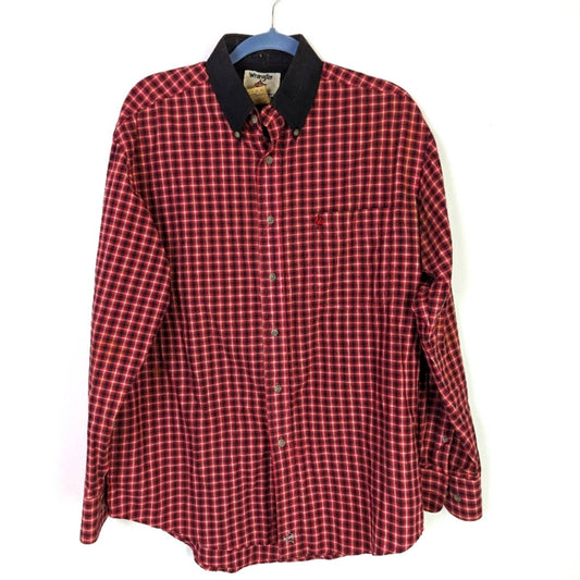 Vintage Wrangler PBR Men's Bull Riding Rodeo Plaid Shirt M