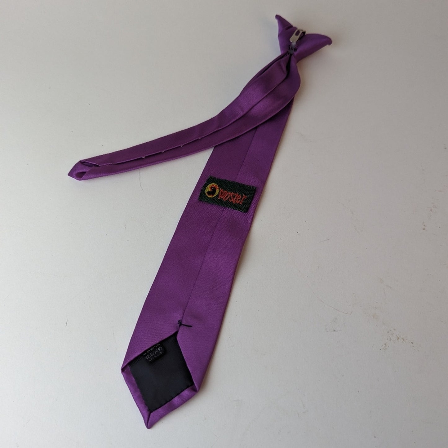 Vintage Rooster Purple Clip On Tie