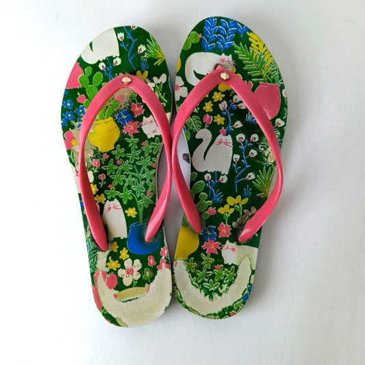 Kate Spade Kitty Flip Flops 7-8