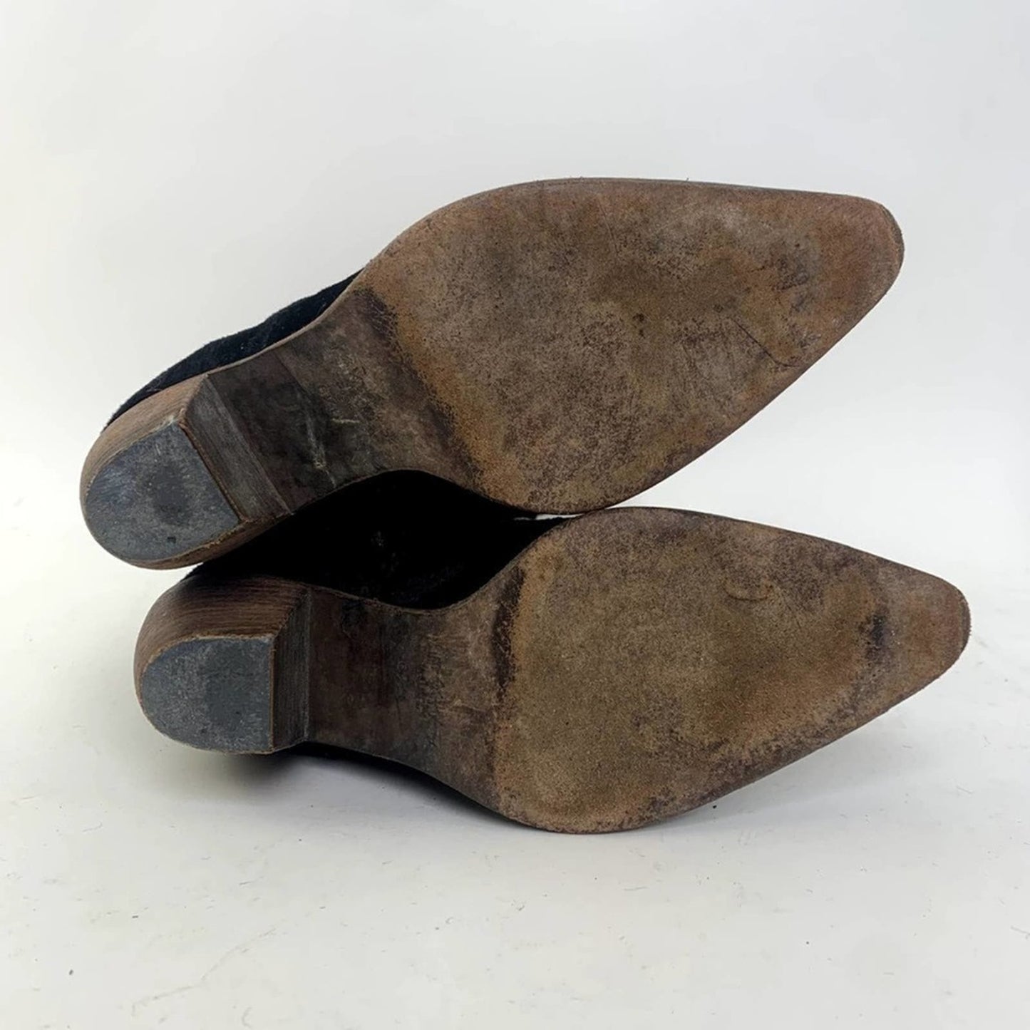 Elizabeth and James Black E-ryder Velvet Western Boots / Booties - 6.5
