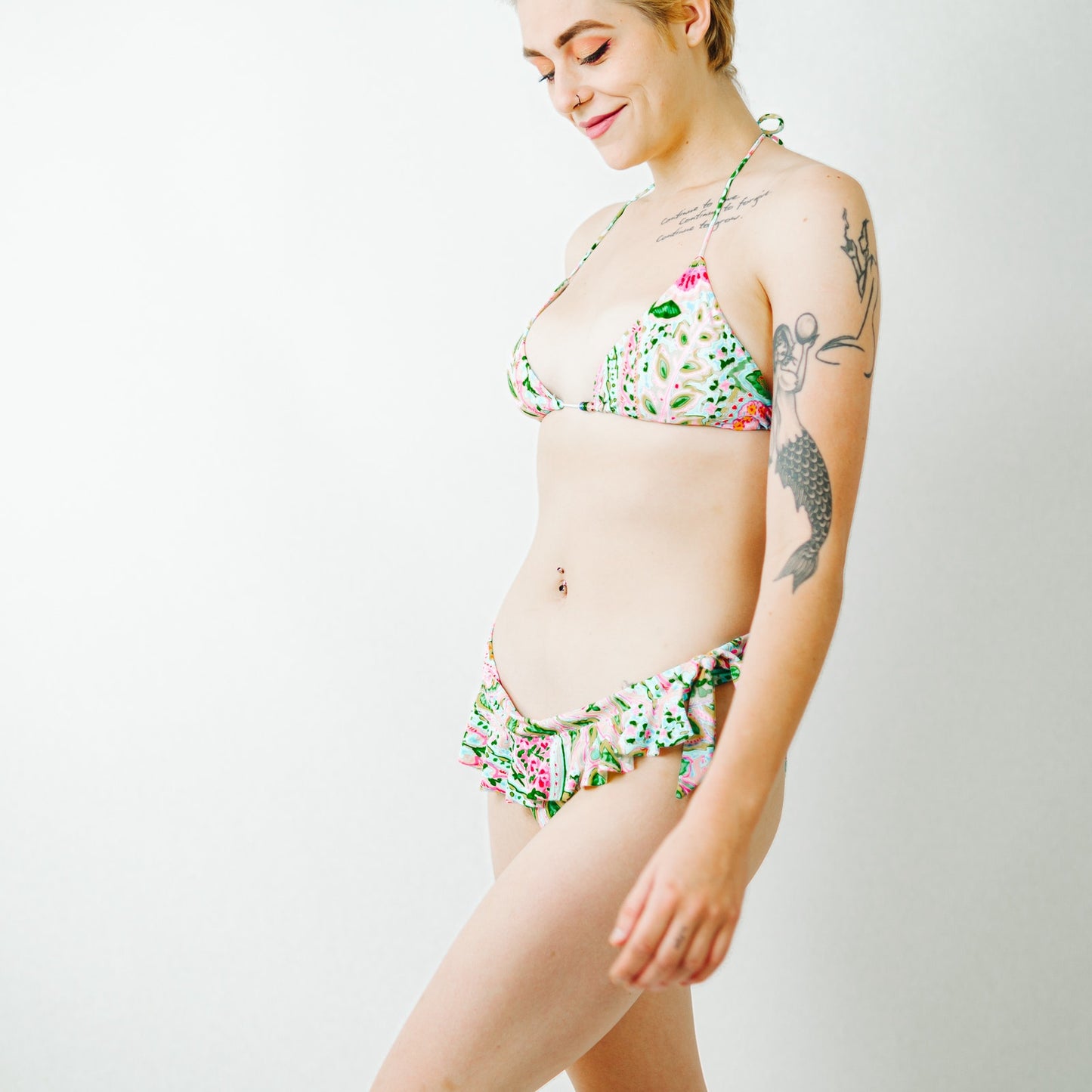Ralph Lauren Paisley Ruffled Bikini - Small