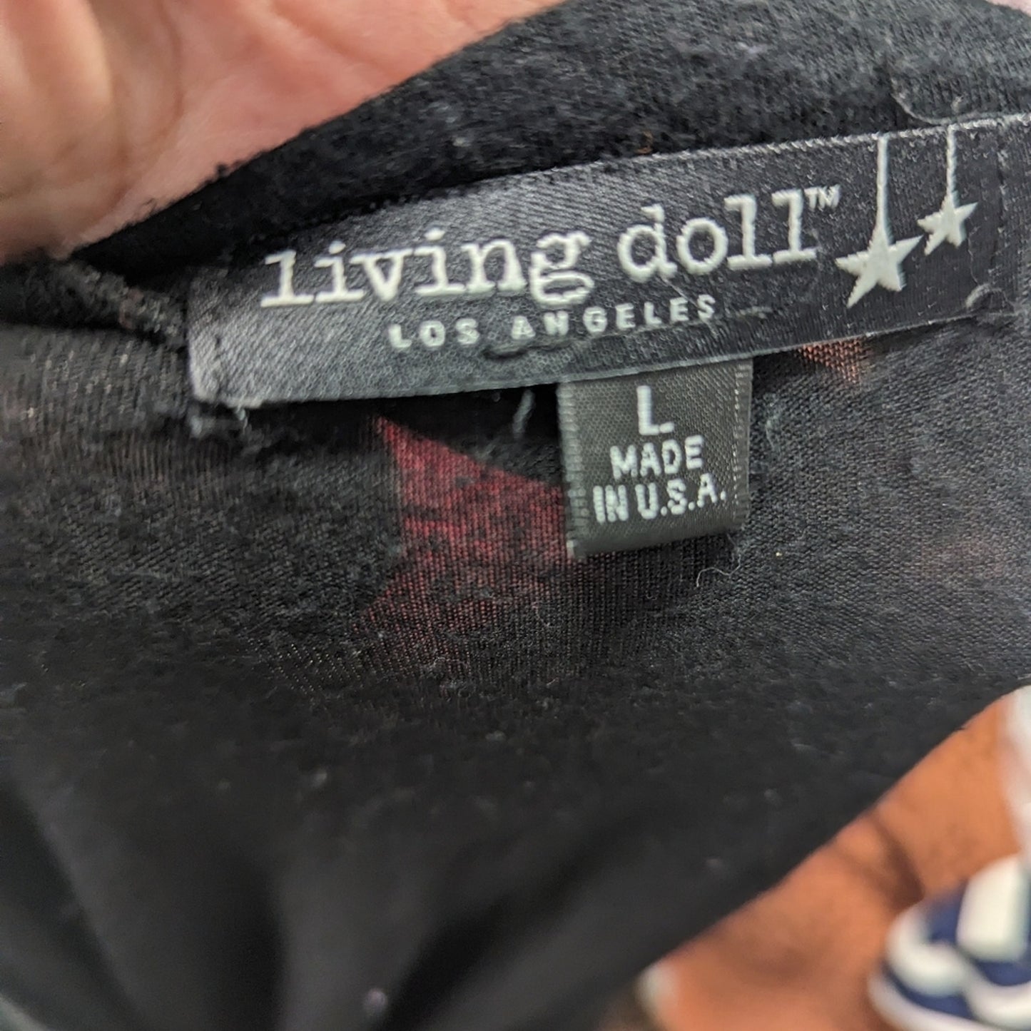 Living Doll Black Tee Shirt / Large