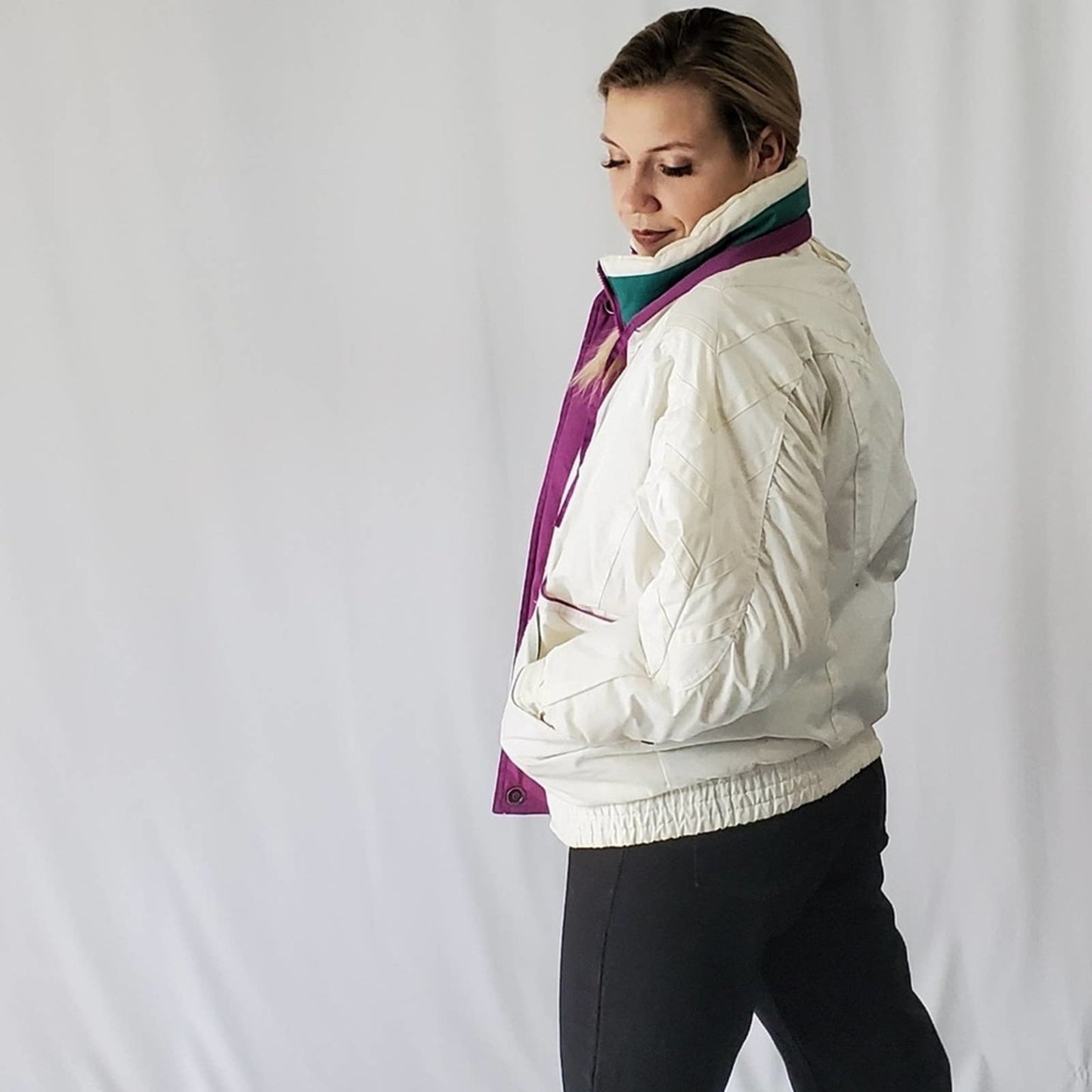 Vintage 80s - 90s Izzy Color Block Ski Jacket Coat