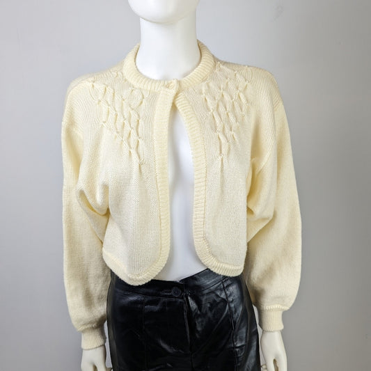 Vintage Cropped Beaded Cardigan M
