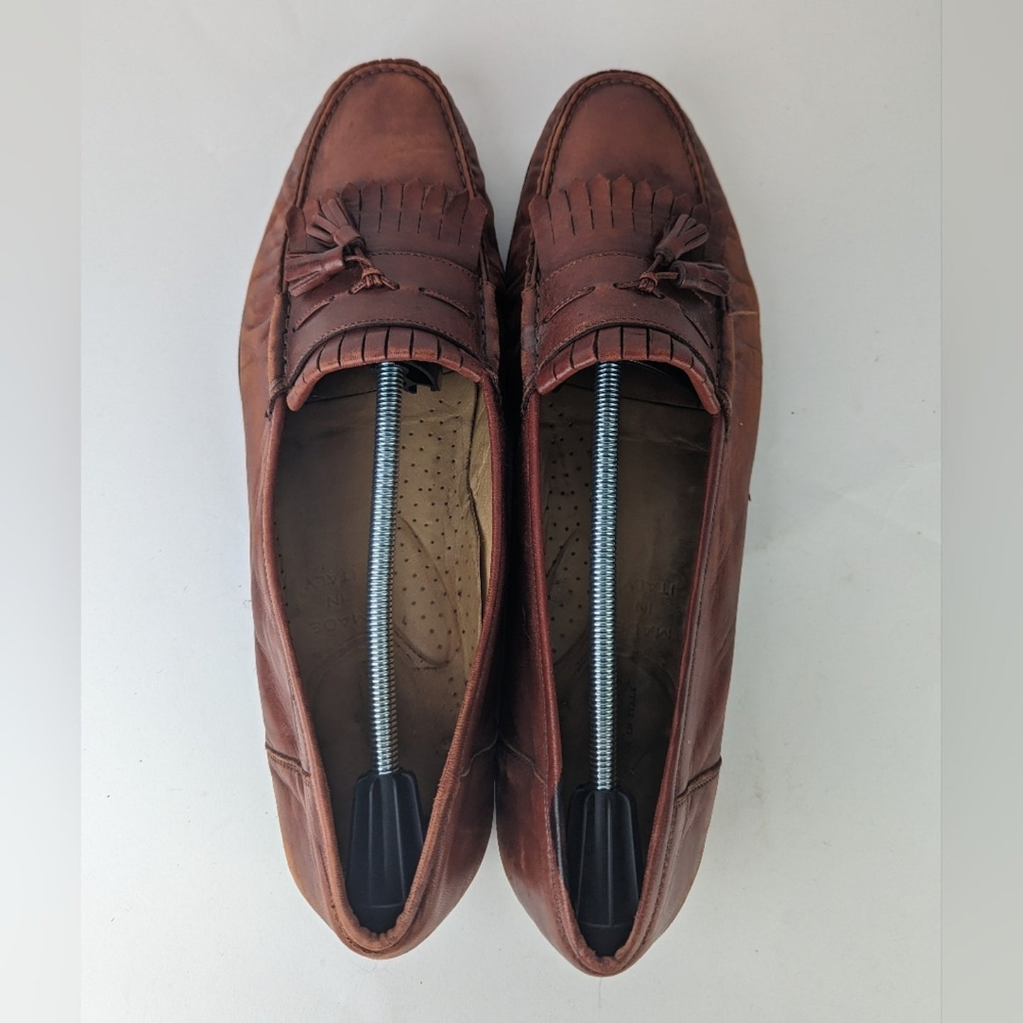 Santoni Men's Brown Tassles Loafer 15