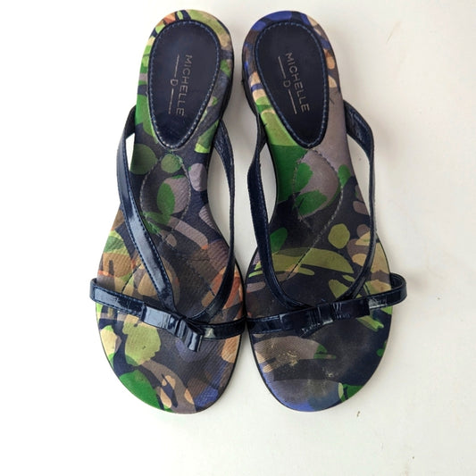 Michelle D Camo Sandals 7.5
