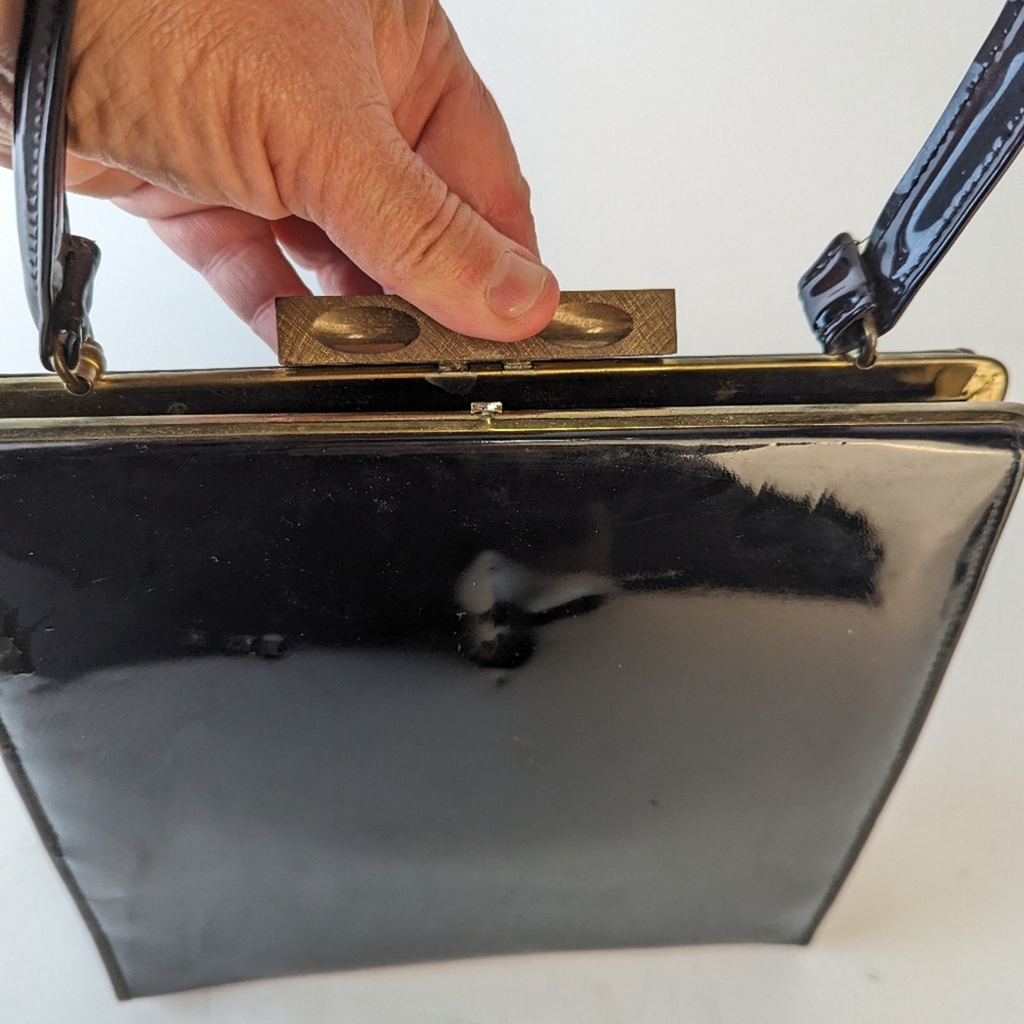 Vintage Patent Leather Shoulder Bag